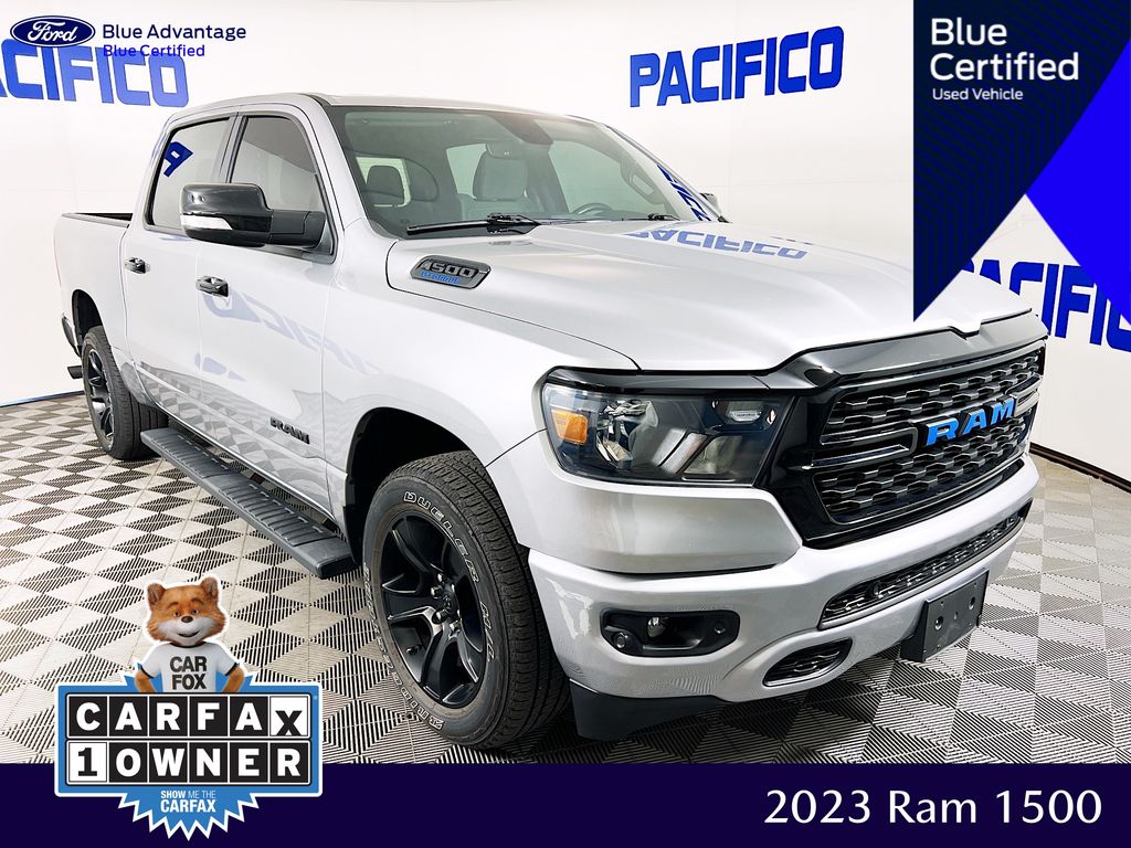 Billet Silver Metallic Clearcoat 2023 RAM 1500 Big Horn Crew Cab 4WD Pickup Truck Four-Wheel Drive 8-Speed Automatic