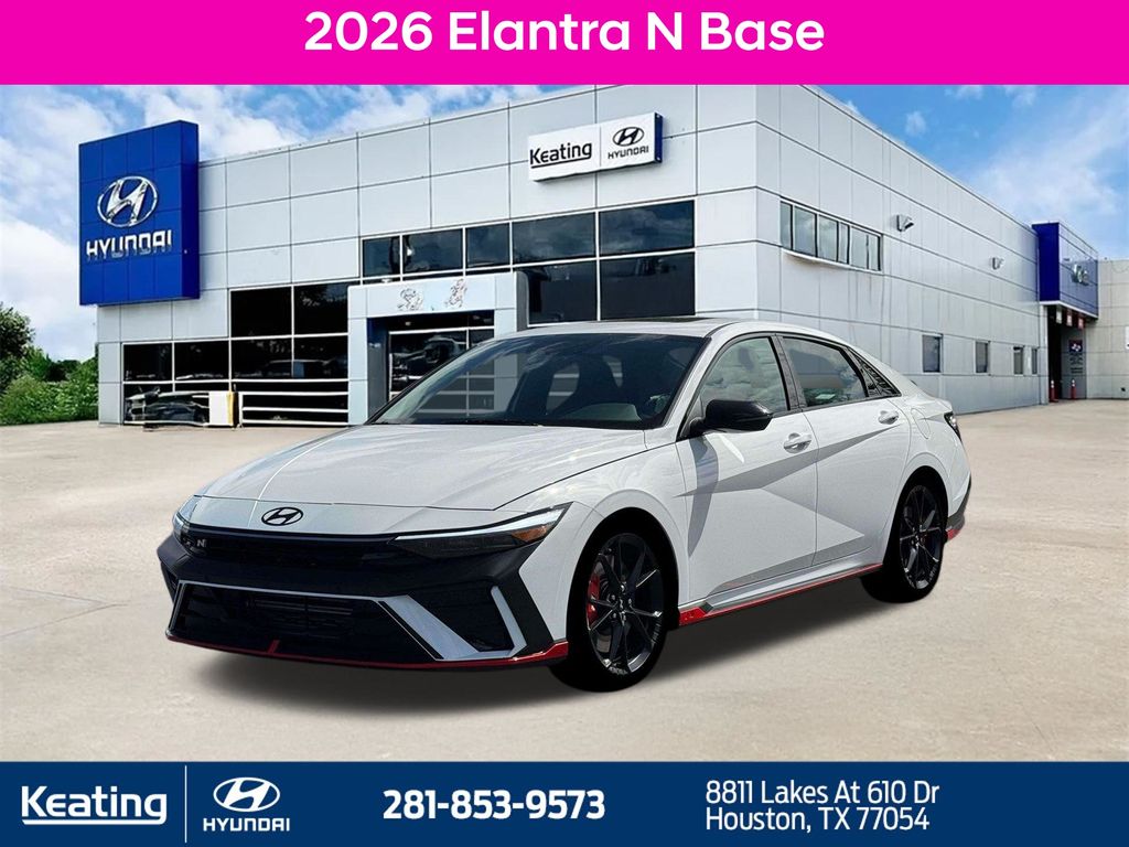 White 2026 Hyundai Elantra N Sedan Front-Wheel Drive 8-Speed Automatic
