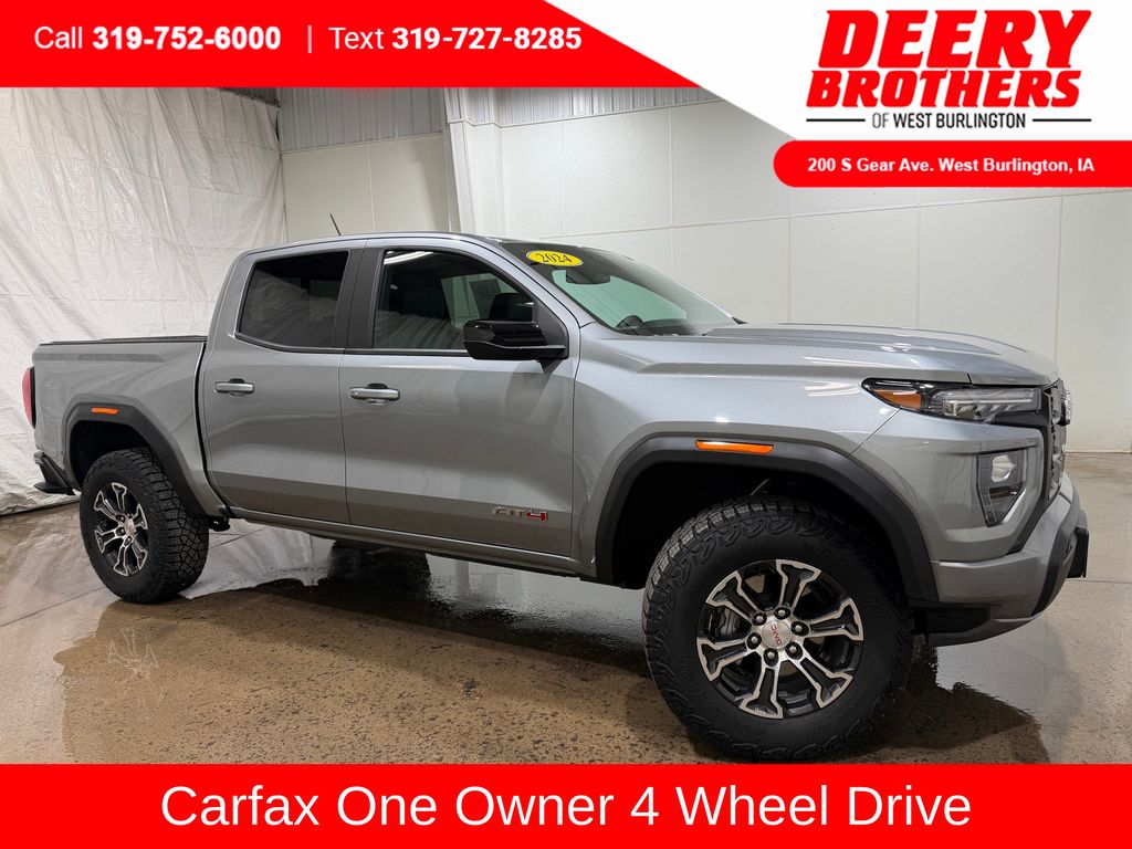 Sterling Metallic 2024 GMC Canyon AT4 Crew Cab 4WD Pickup Truck Four-Wheel Drive 8-Speed Automatic