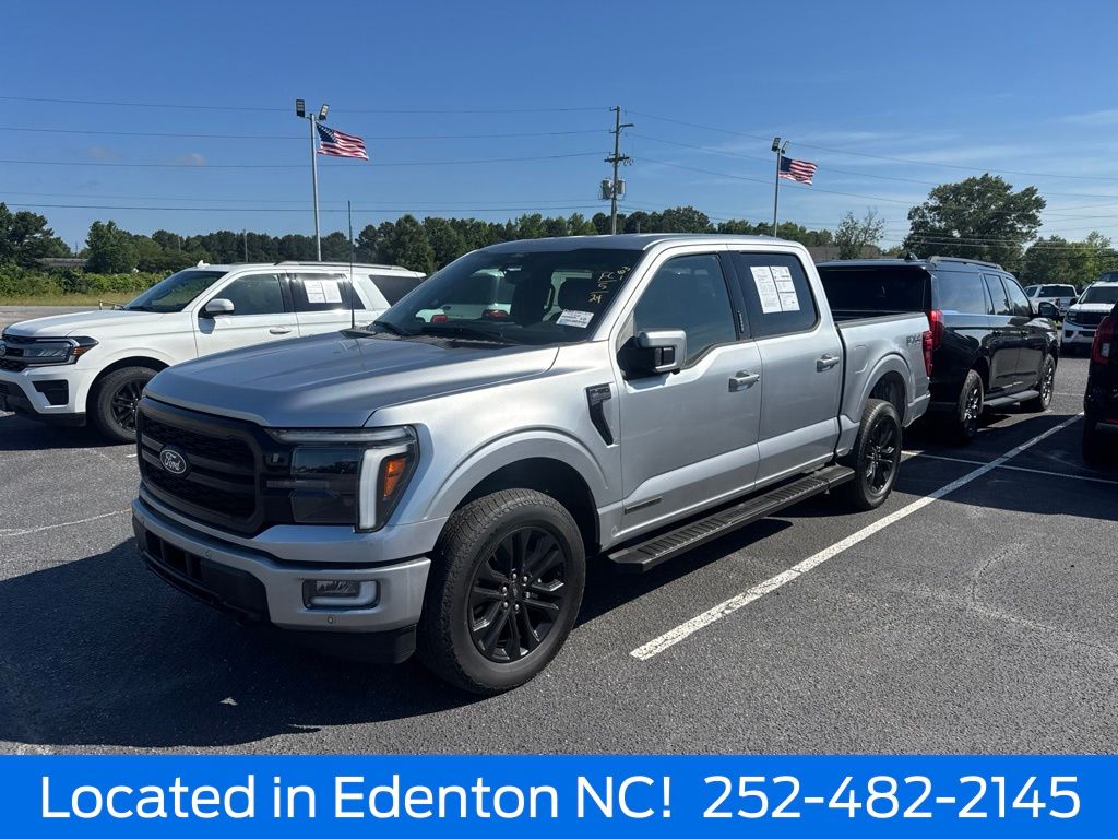 Silver Metallic 2024 Ford F-150 Lariat SuperCrew 4WD Pickup Truck Four-Wheel Drive Automatic