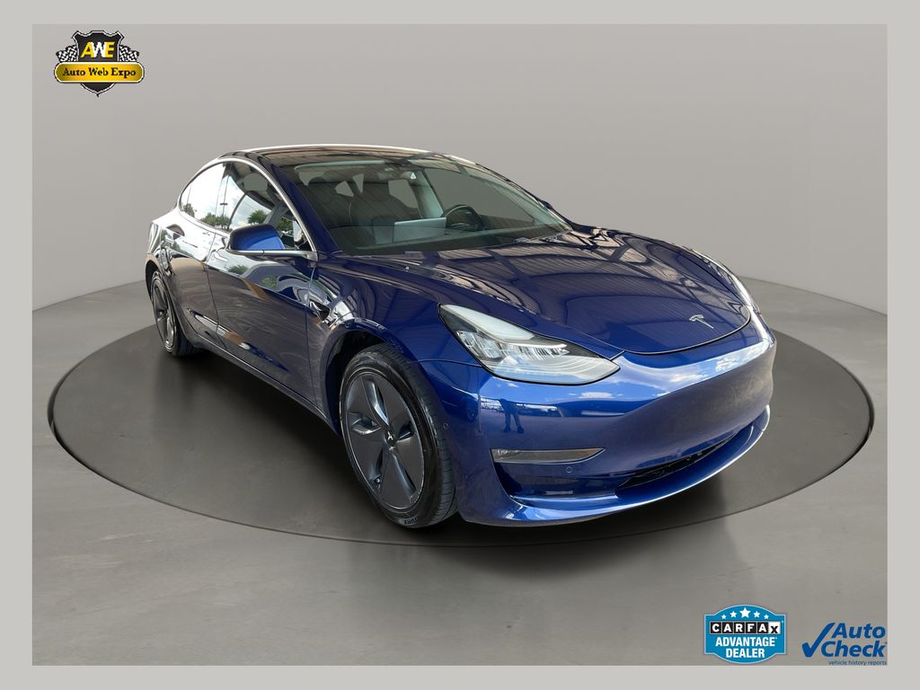 Deep Blue Metallic 2018 Tesla Model 3  Rear-Wheel Drive 1-Speed Automatic