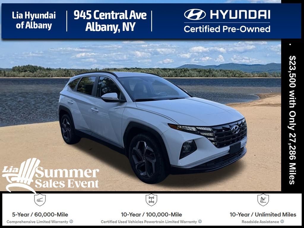 Serenity White Pearl 2023 Hyundai Tucson SUV / Crossover All-Wheel Drive 8-Speed Automatic