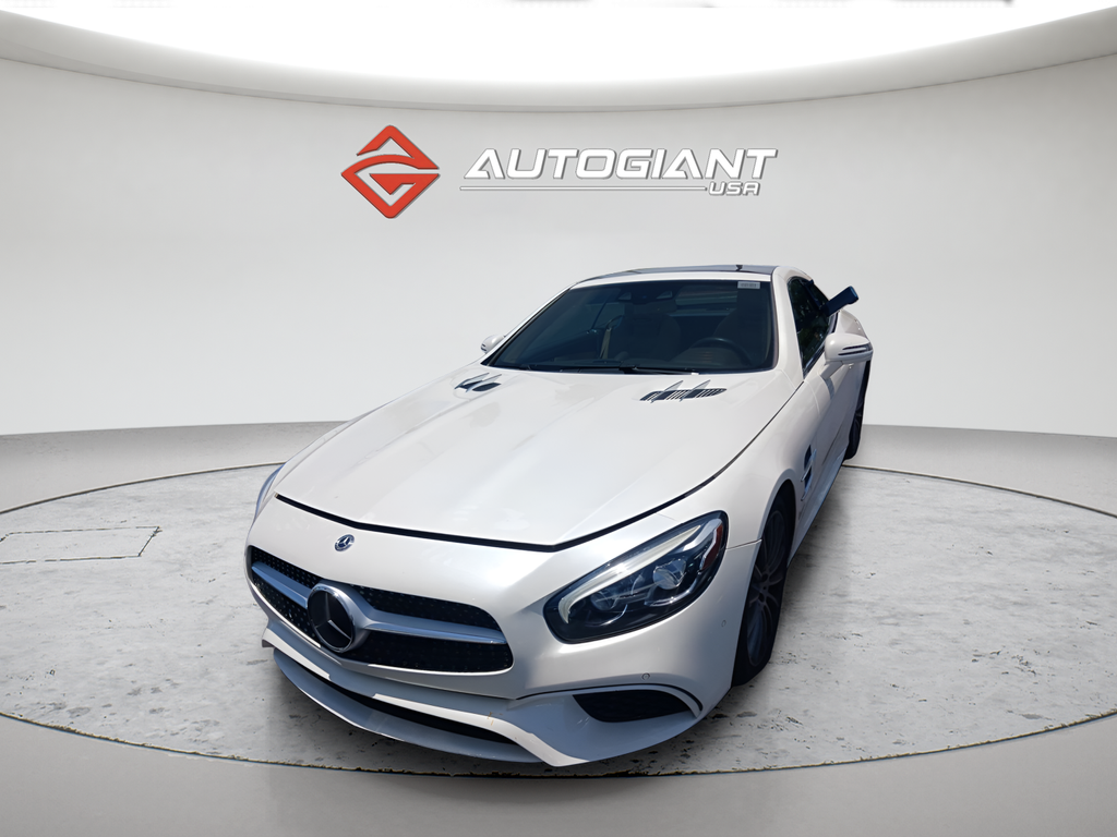 White 2018 Mercedes-Benz SL-Class Convertible Rear-Wheel Drive 9-Speed Automatic
