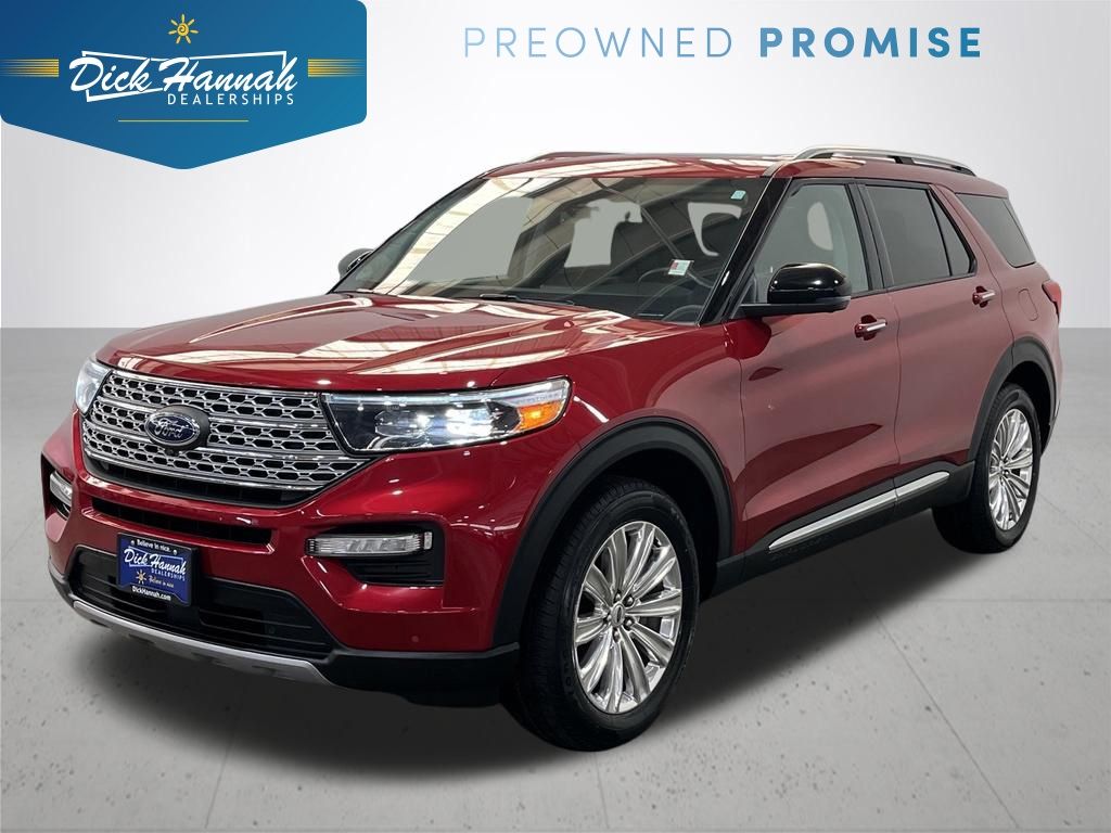 Red Metallic 2022 Ford Explorer SUV / Crossover All-Wheel Drive Automatic