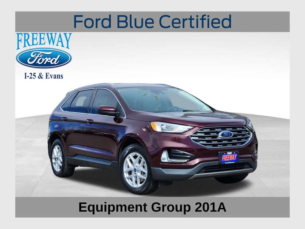 Red (Burgundy Velvet Metallic Tinted Clearcoat) 2021 Ford Edge SEL AWD SUV / Crossover All-Wheel Drive 8-Speed Automatic
