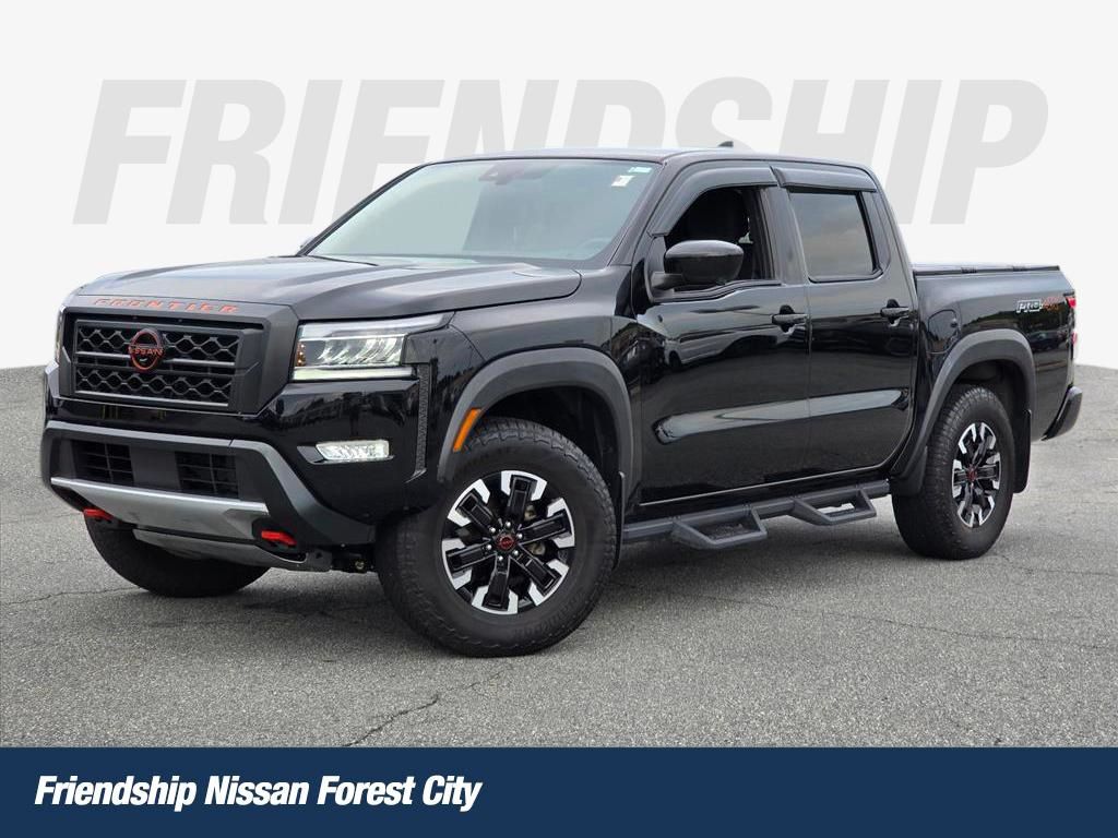 Super Black 2023 Nissan Frontier Pickup Truck Four-Wheel Drive 9-Speed Automatic