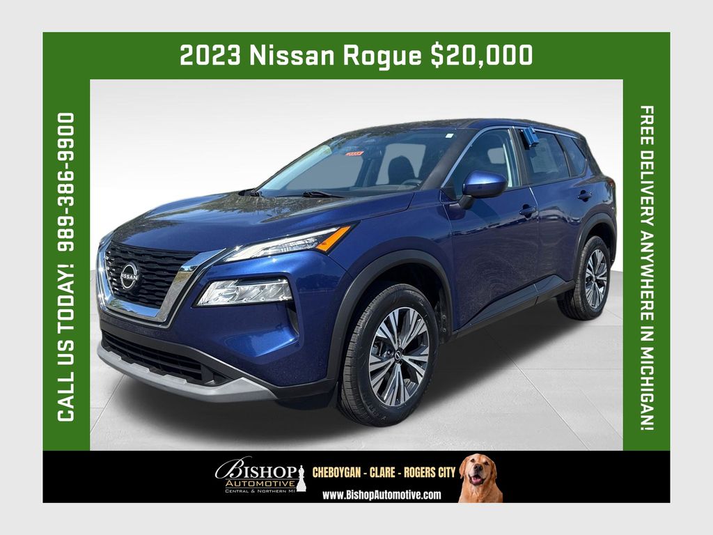 Caspian Blue Metallic 2023 Nissan Rogue SUV / Crossover All-Wheel Drive Continuously Variable Transmission