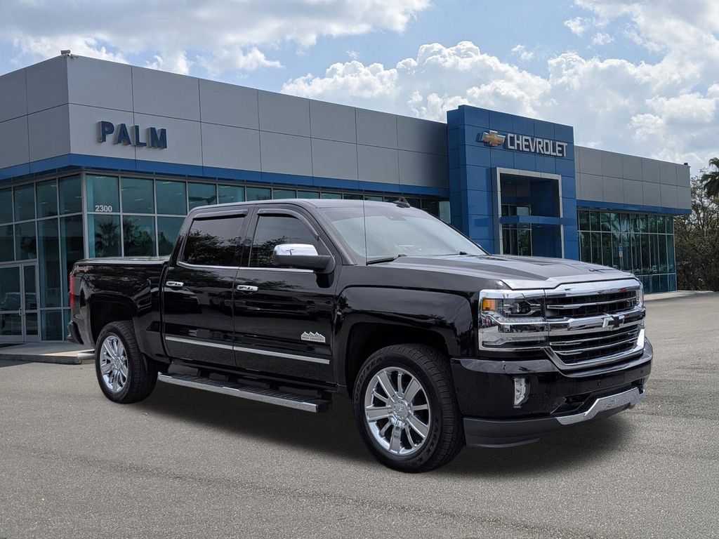 Black 2016 Chevrolet Silverado 1500 High Country Crew Cab 4WD Pickup Truck Four-Wheel Drive 8-Speed Automatic Overdrive