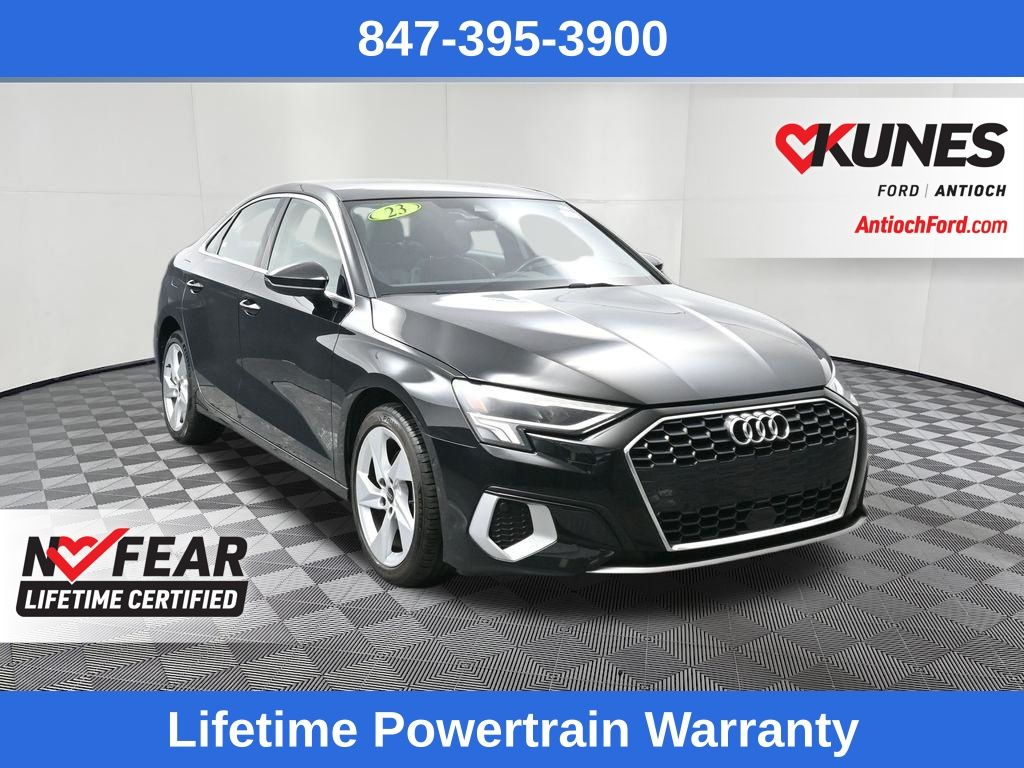 Black 2023 Audi A3 40 TFSI Premium FWD Sedan Front-Wheel Drive 7-Speed Automatic