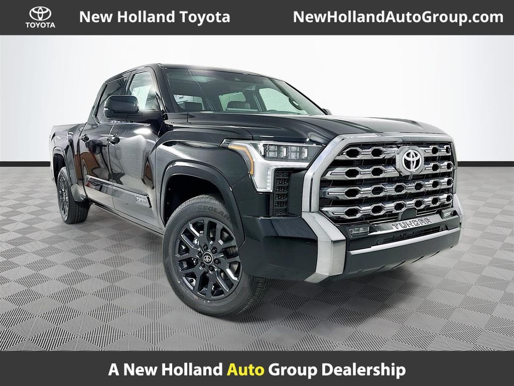 Midnight Black Metallic 2025 Toyota Tundra Platinum CrewMax Cab LB 4WD Pickup Truck Four-Wheel Drive Automatic