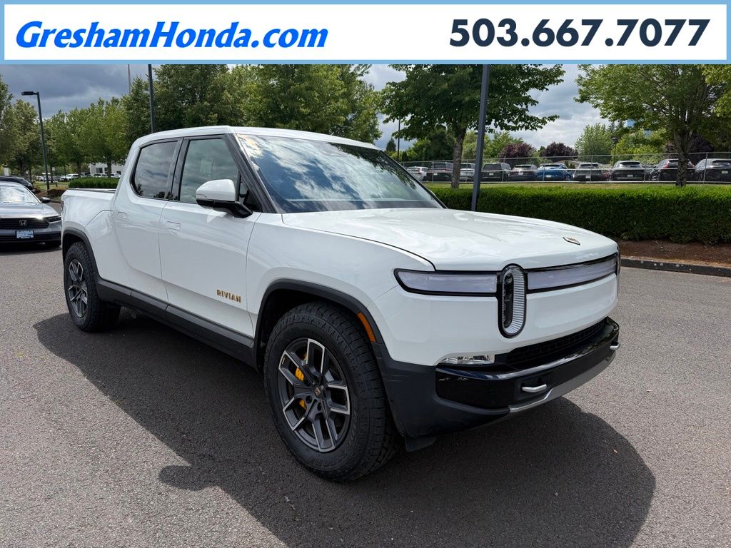 Glacier White 2022 Rivian R1T Pickup Truck All-Wheel Drive 1-Speed Automatic