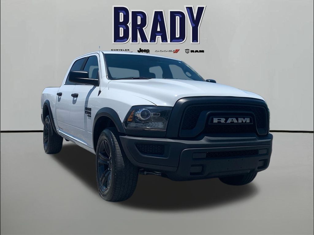 Bright White Clearcoat 2024 RAM 1500 Classic Warlock Crew Cab 4WD Pickup Truck Four-Wheel Drive 8-Speed Automatic