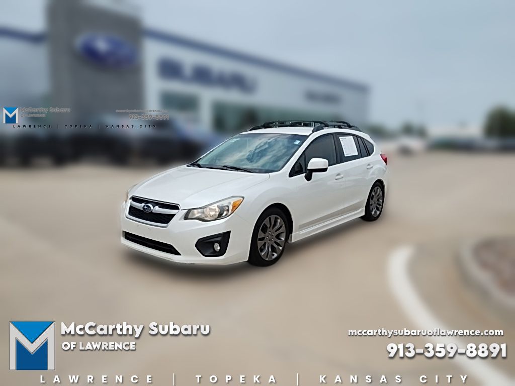 Satin White Pearl 2013 Subaru Impreza Hatchback All-Wheel Drive 5-Speed Manual