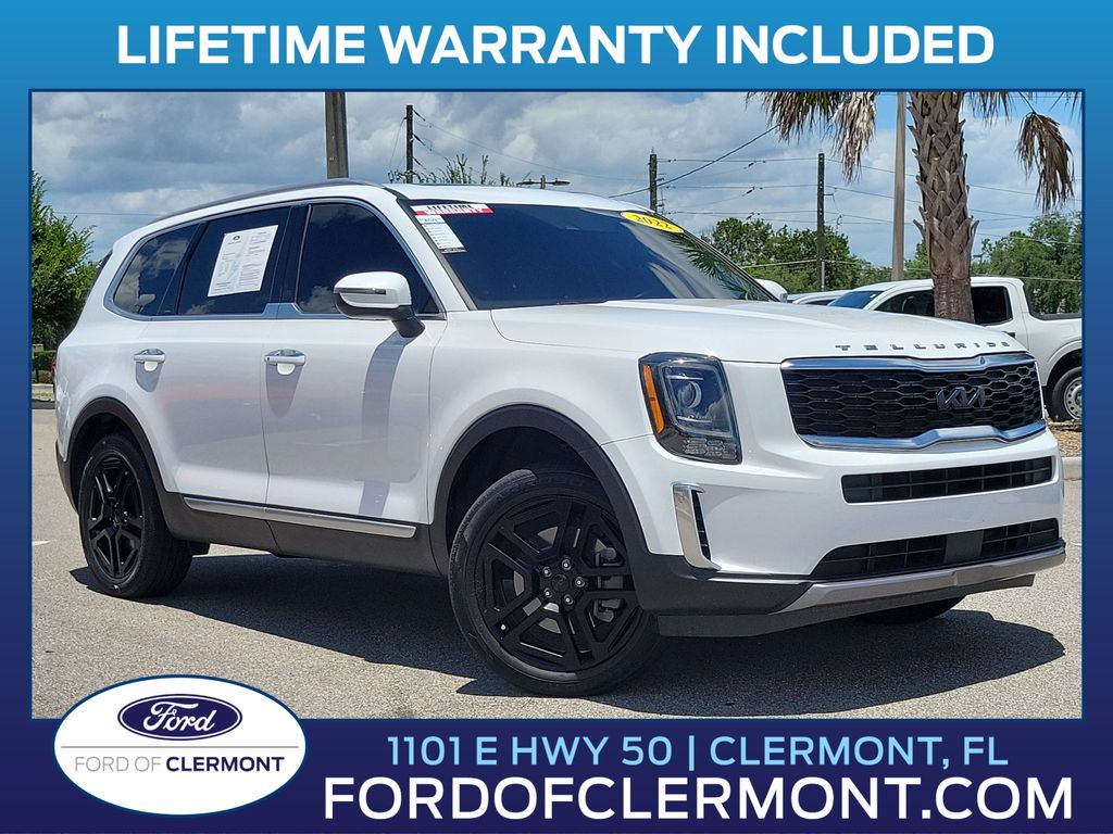 Glacial White Pearl 2022 Kia Telluride S FWD SUV / Crossover Front-Wheel Drive 8-Speed Automatic