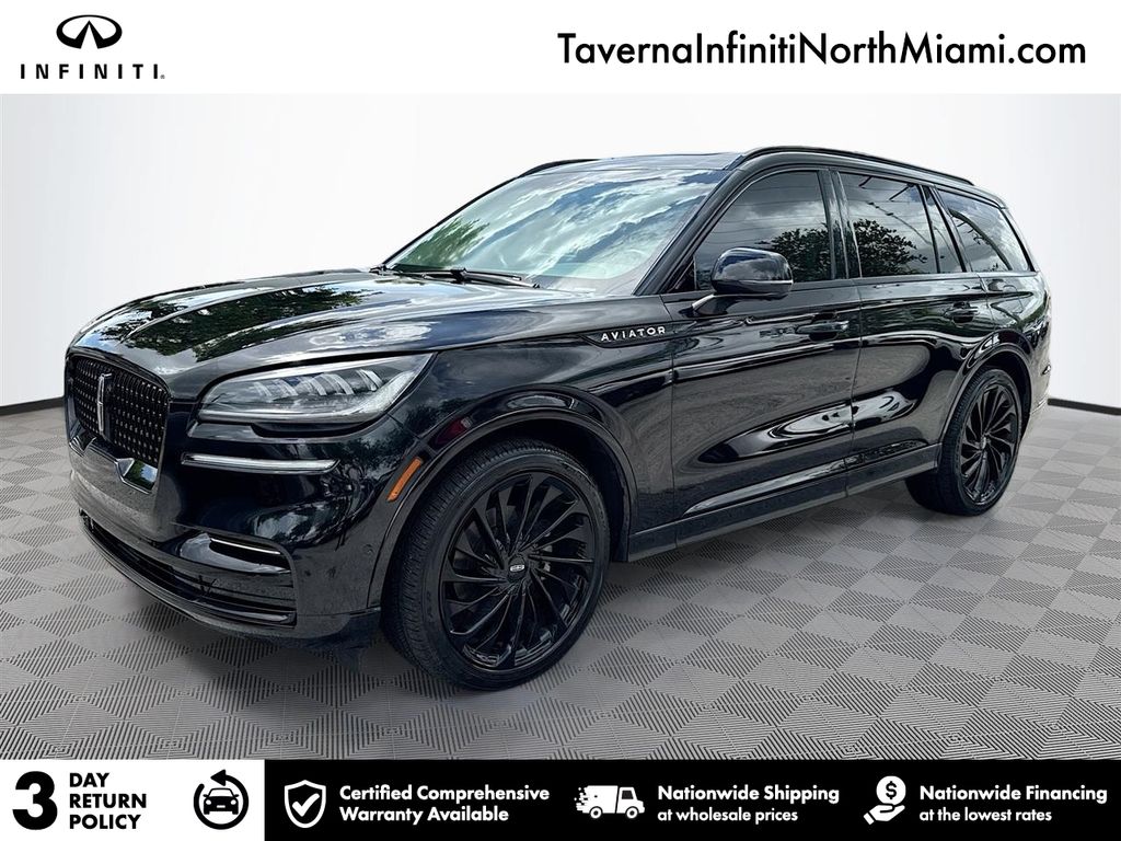 Black Metallic 2024 Lincoln Aviator SUV / Crossover Rear-Wheel Drive Automatic