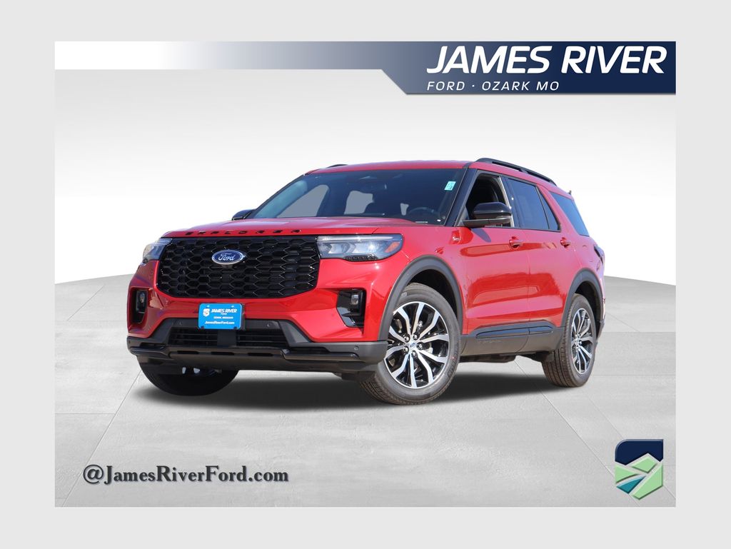 Rapid Red Metallic Tinted Clearcoat 2026 Ford Explorer ST-Line AWD SUV / Crossover All-Wheel Drive Automatic