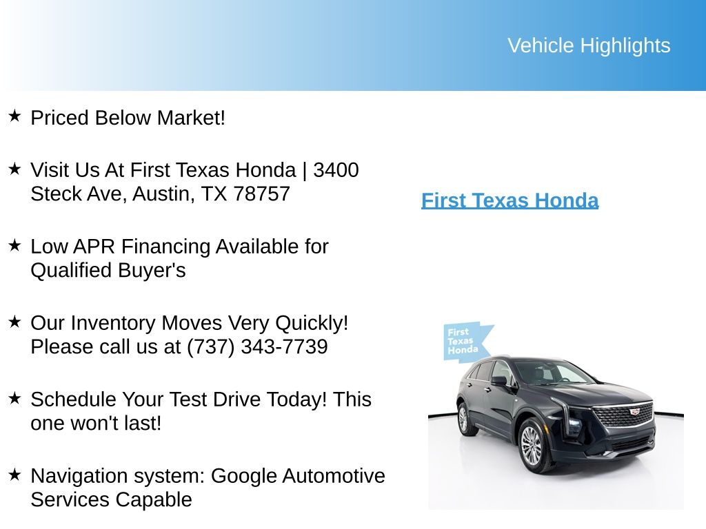 Used Car 2024 Cadillac Xt4  Premium Luxury For Sale Under $25,000 In Austin, Texas