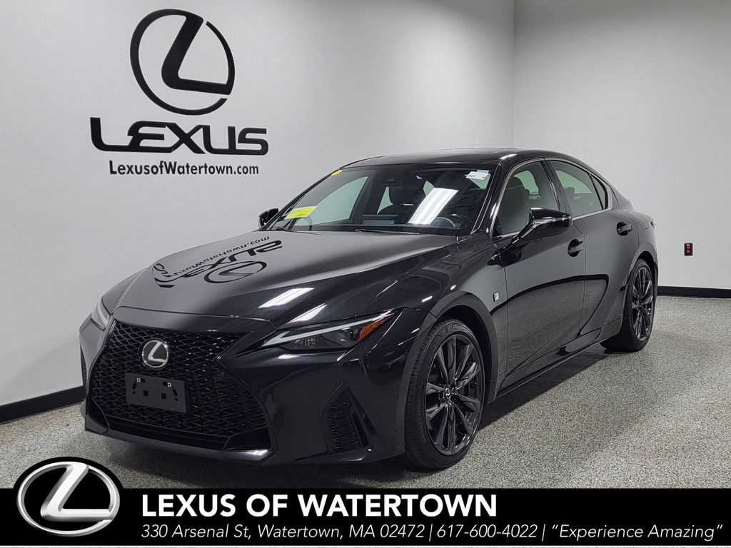 Black (Caviar) 2023 Lexus IS Sedan All-Wheel Drive 6-Speed Automatic