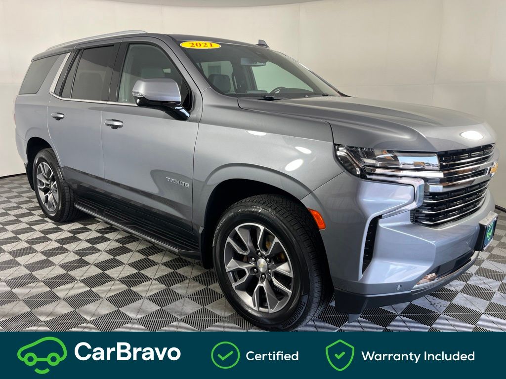 Gray (Satin Steel Metallic) 2021 Chevrolet Tahoe SUV / Crossover Four-Wheel Drive 