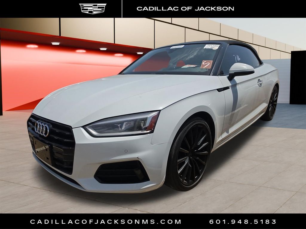 Glacier White Metallic/Black Roof 2018 Audi A5 Convertible All-Wheel Drive 7-Speed Automatic