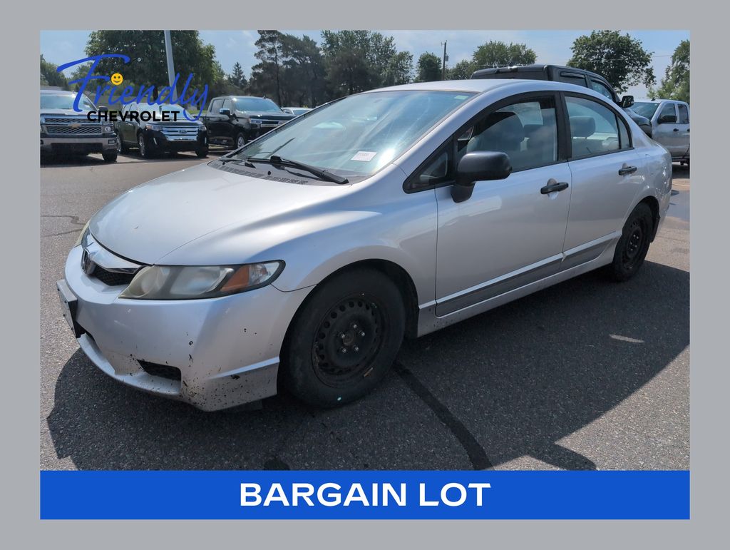 Alabaster Silver Metallic 2011 Honda Civic DX-VP Sedan Front-Wheel Drive 5-Speed Automatic
