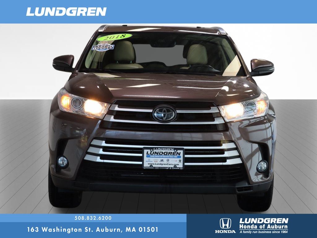 Used 2018 Toyota Highlander XLE with VIN 5TDJZRFH9JS492909 for sale in Auburn, MA