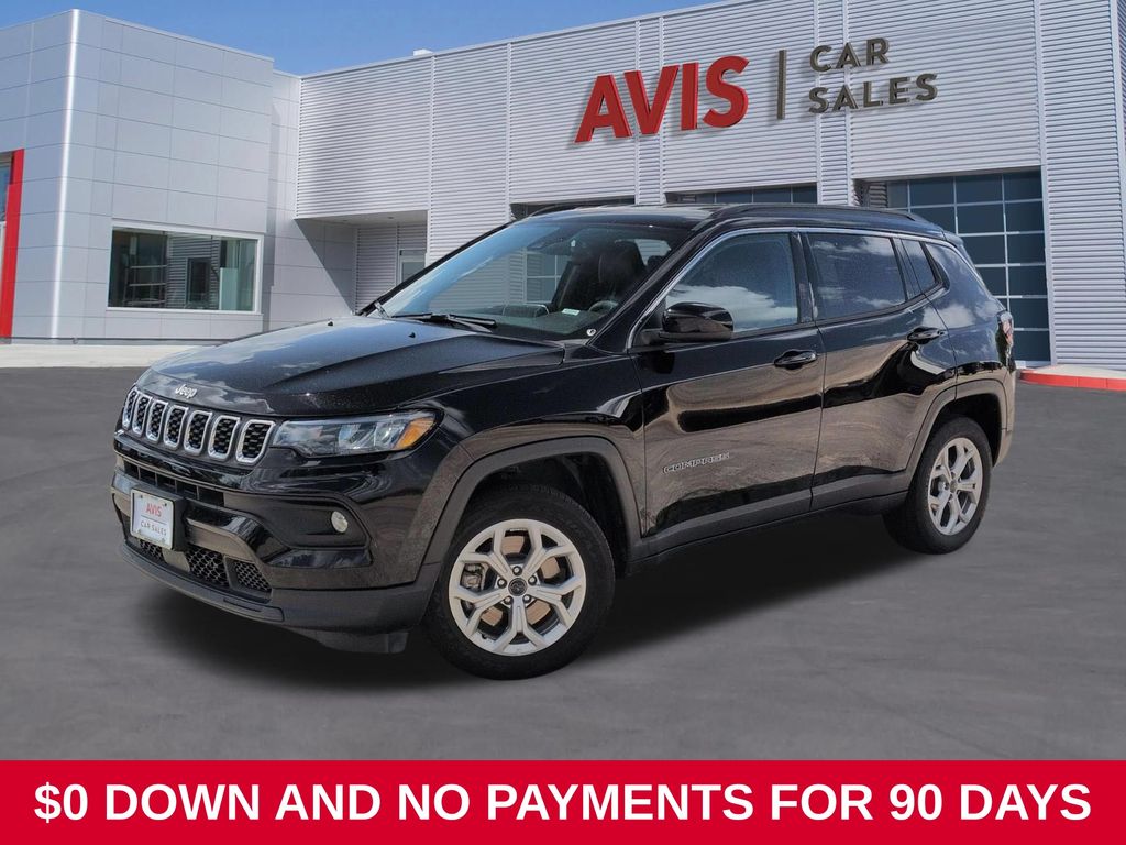 Diamond Black Crystal Pearlcoat 2025 Jeep Compass SUV / Crossover Four-Wheel Drive 8-Speed Automatic