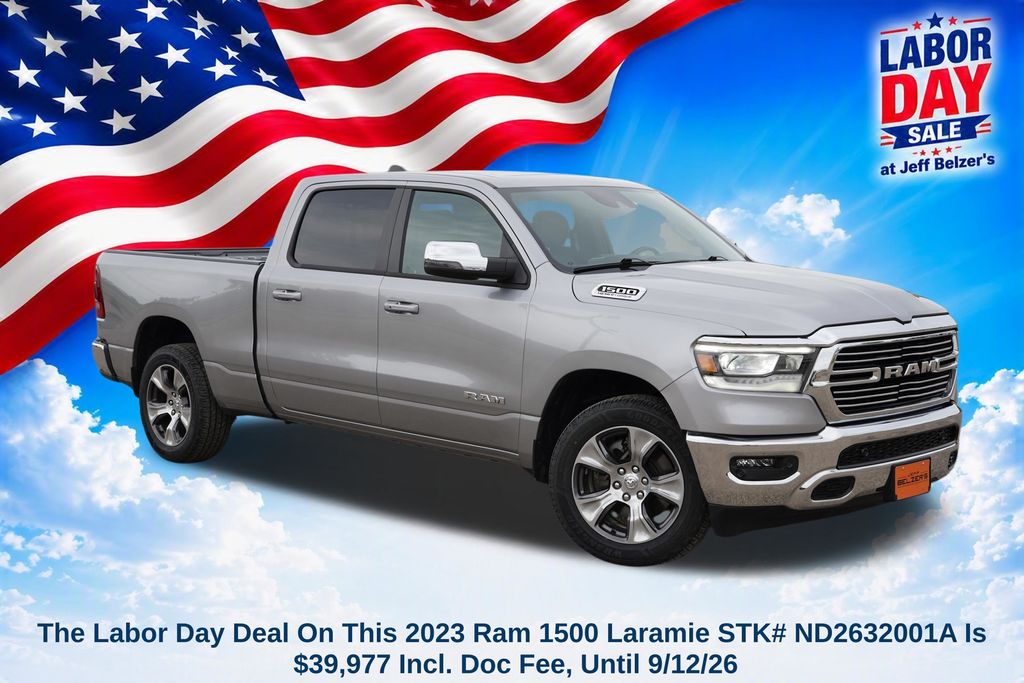 Billet Silver Metallic Clearcoat 2023 RAM 1500 Pickup Truck Four-Wheel Drive 8-Speed Automatic