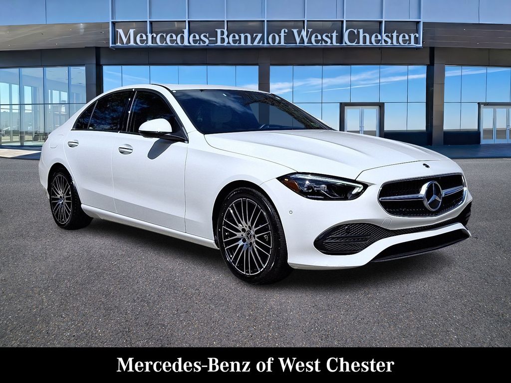 Polar White 2025 Mercedes-Benz C-Class Sedan All-Wheel Drive 9-Speed Automatic