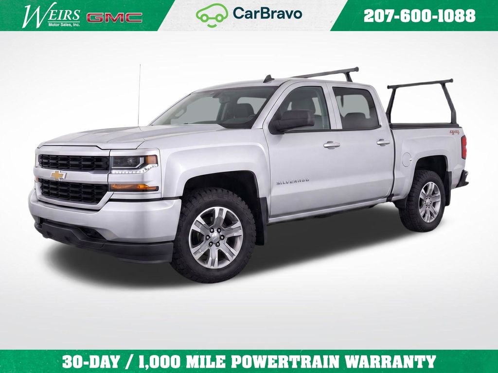 Silver Ice Metallic 2019 Chevrolet Silverado 1500 Pickup Truck Four-Wheel Drive 6-Speed Automatic Overdrive