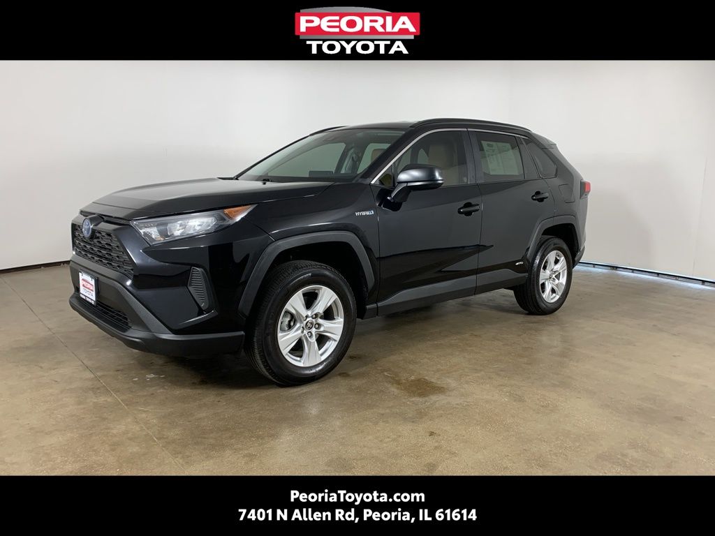 Midnight Black Metallic 2021 Toyota RAV4 Hybrid LE AWD SUV / Crossover All-Wheel Drive Continuously Variable Transmission