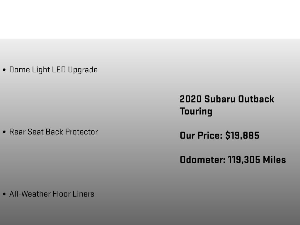 2020 Subaru Outback Touring Black at Bob Ruth Ford