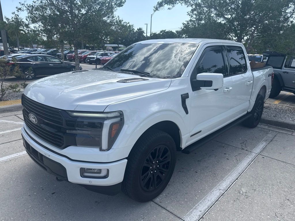 White Metallic 2025 Ford F-150 Pickup Truck Four-Wheel Drive Automatic