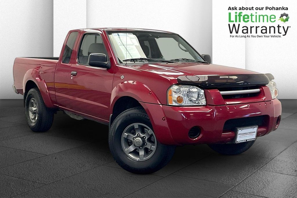 Red 2003 Nissan Frontier 2 Dr XE 4WD King Cab SB Pickup Truck Four-Wheel Drive Automatic