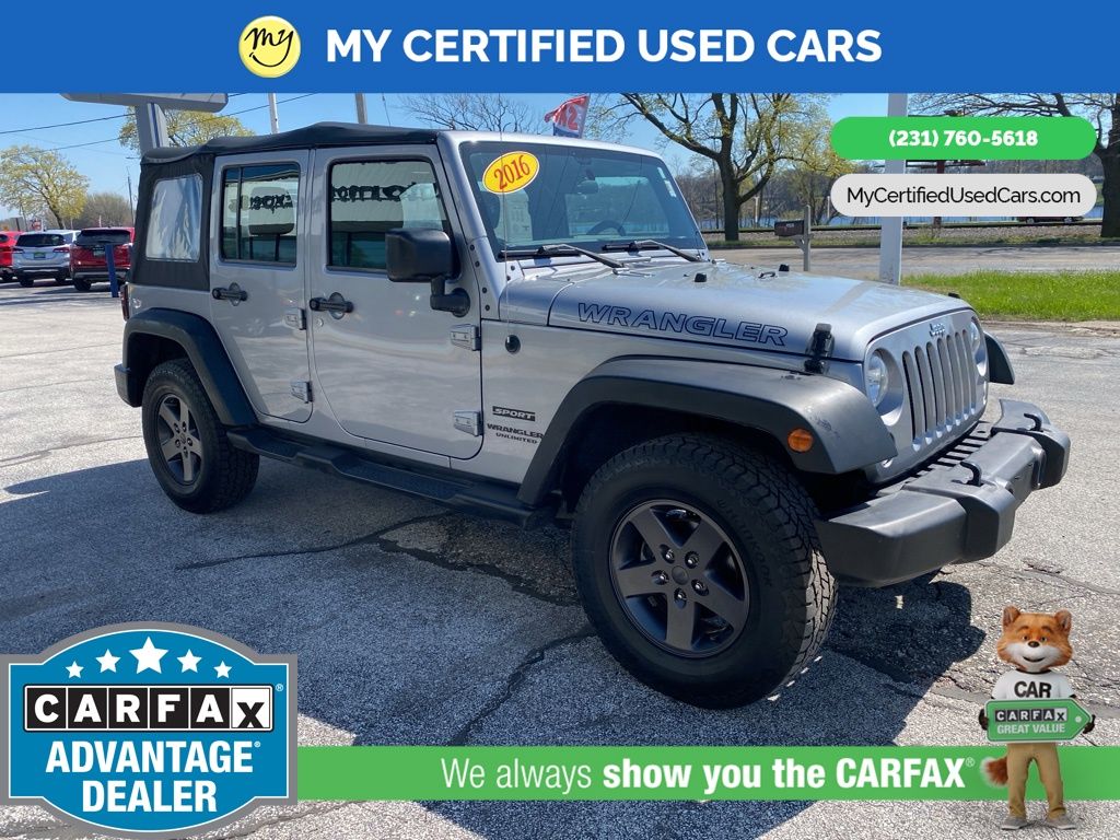 Billet Silver Metallic Clearcoat 2016 Jeep Wrangler SUV / Crossover Four-Wheel Drive 5-Speed Automatic
