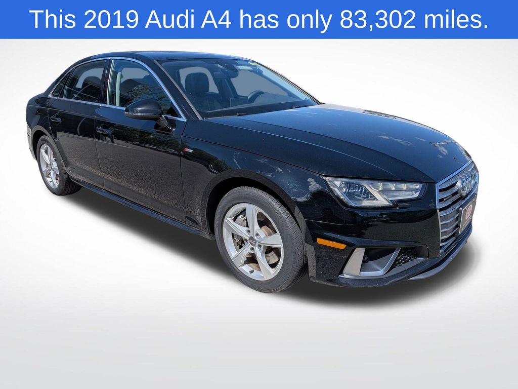 Brilliant Black 2019 Audi A4 quattro Premium Plus 45 TFSI Sedan All-Wheel Drive 7-Speed Automatic