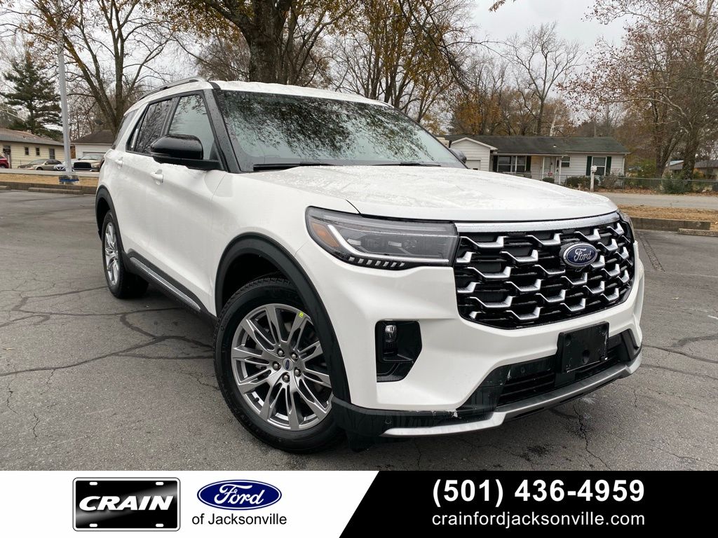 White Metallic 2026 Ford Explorer SUV / Crossover Rear-Wheel Drive Automatic