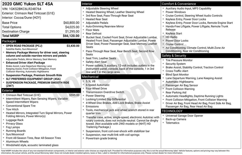 2020 GMC Yukon 4WD SLT's photo