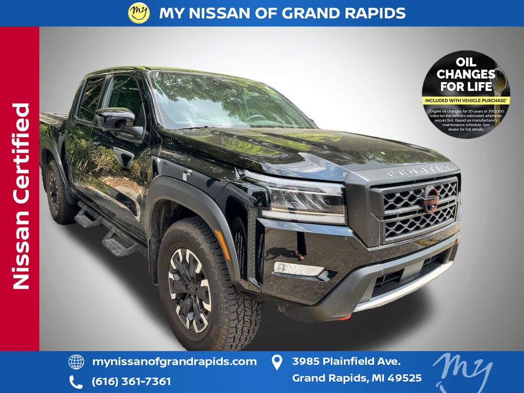 Super Black 2023 Nissan Frontier Pickup Truck Four-Wheel Drive 9-Speed Automatic