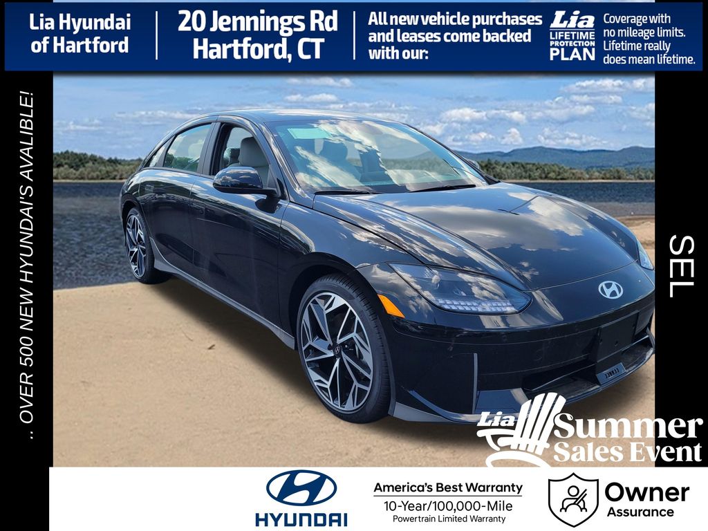 Onyx Black 2024 Hyundai Ioniq 6 SEL AWD Sedan All-Wheel Drive 1-Speed Automatic