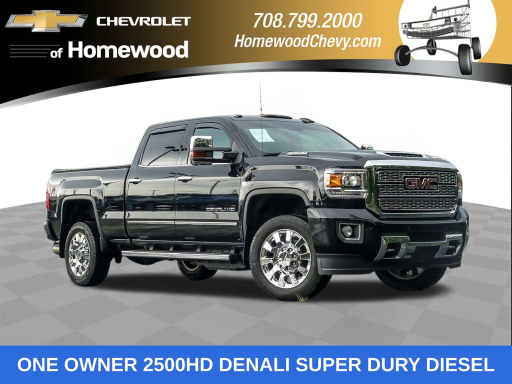 Onyx Black 2019 GMC Sierra 2500HD Denali Crew Cab 4WD Pickup Truck Four-Wheel Drive 6-Speed Automatic