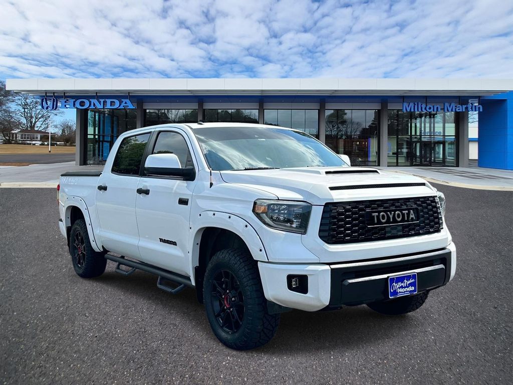Super White 2019 Toyota Tundra TRD Pro CrewMax 5.7L 4WD Pickup Truck Four-Wheel Drive 6-Speed Automatic