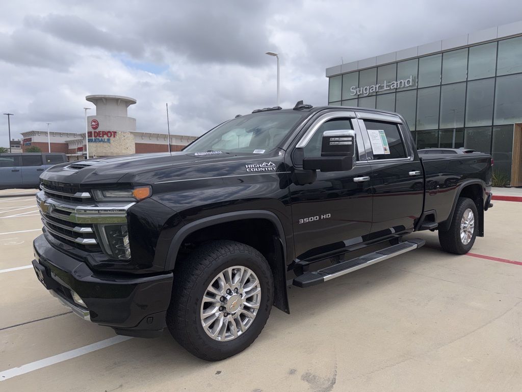Black 2021 Chevrolet Silverado 3500HD High Country Crew Cab 4WD Pickup Truck Four-Wheel Drive Automatic