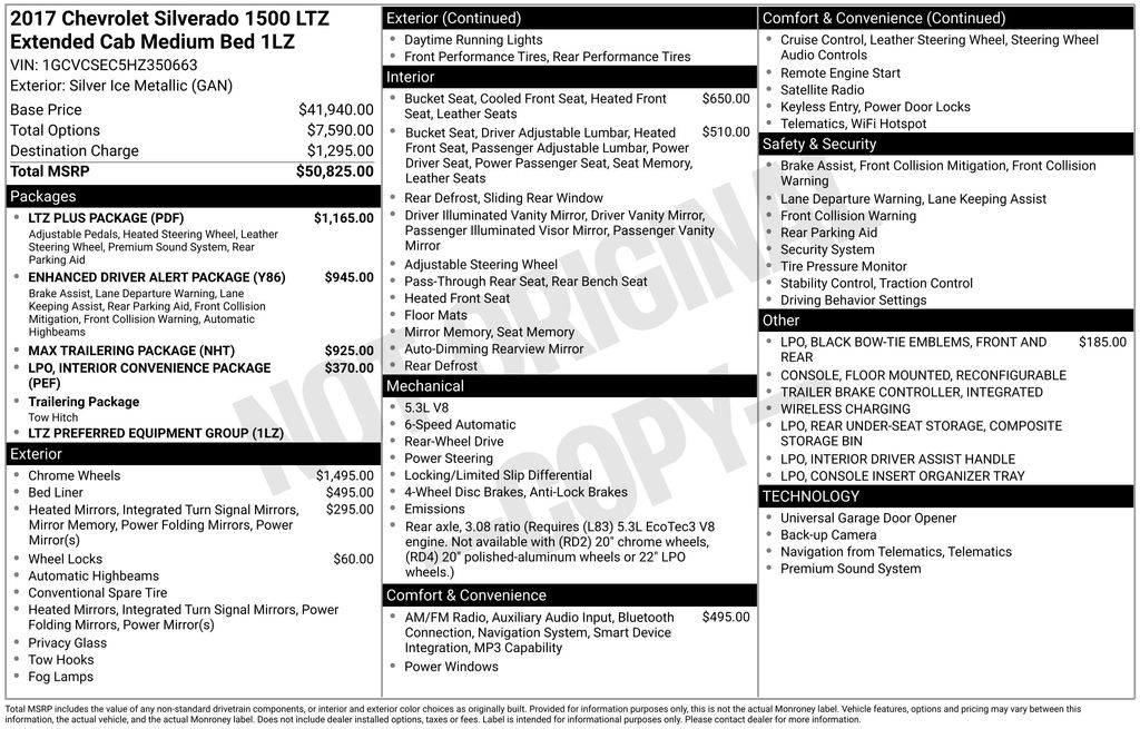 Certified Used 2017 Silver Chevrolet LTZ image 5