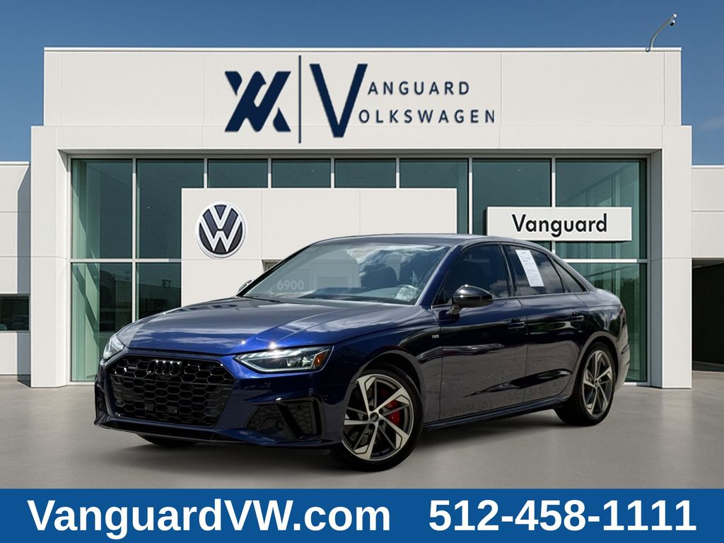 Blue Metallic 2023 Audi A4 quattro Premium Plus S Line 45 TFSI AWD Sedan All-Wheel Drive 7-Speed Automatic