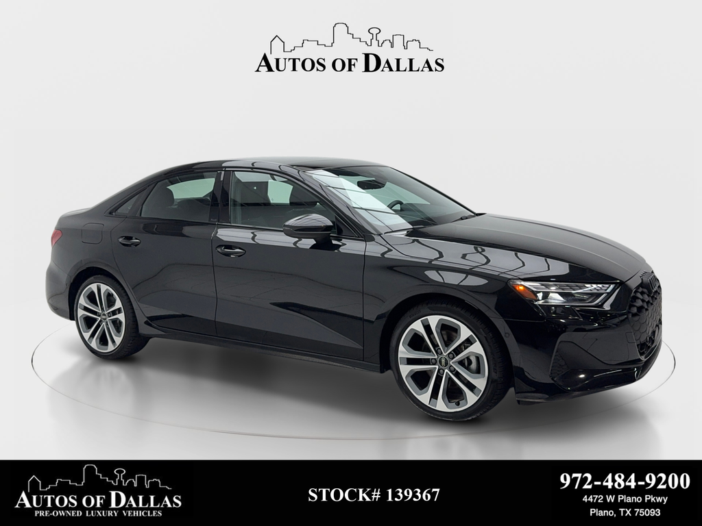 Black Metallic 2025 Audi A3 Sedan All-Wheel Drive 7-Speed Automatic