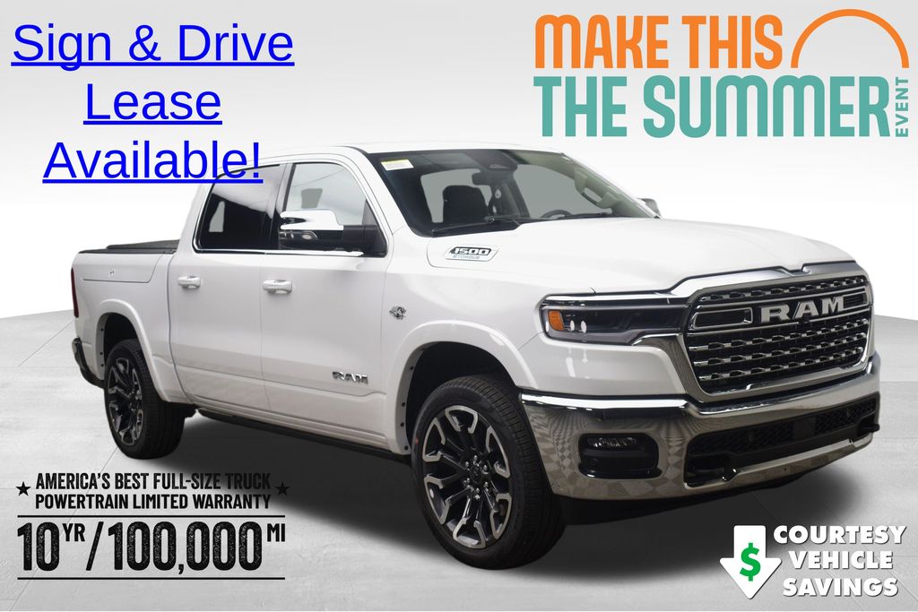 Bright White Clearcoat 2026 RAM 1500 Pickup Truck Four-Wheel Drive 8-Speed Automatic