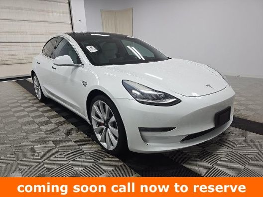 Pearl White Multi-Coat 2019 Tesla Model 3 Long Range AWD Sedan All-Wheel Drive 1-Speed Automatic