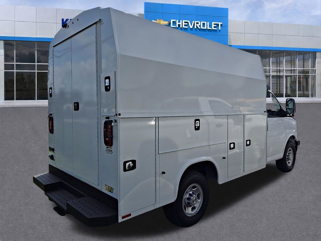 2026 Chevrolet Express 3500 Work Van White at Klick Lewis Buick Chevrolet