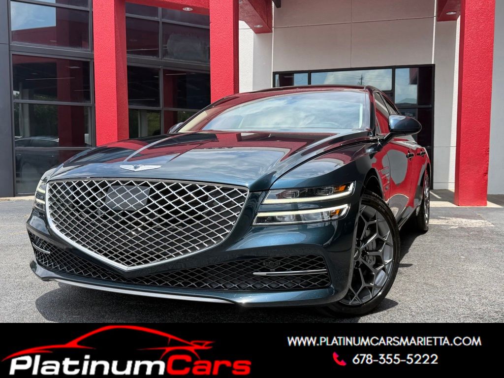 Tasman Blue 2021 Genesis G80 Sedan Rear-Wheel Drive 8-Speed Automatic